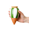 Planter Olla - Green & White Striped