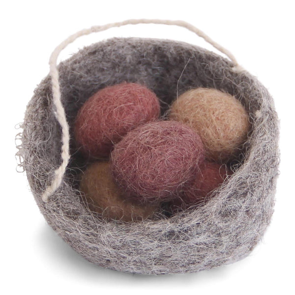 Felted Nest with Eggs