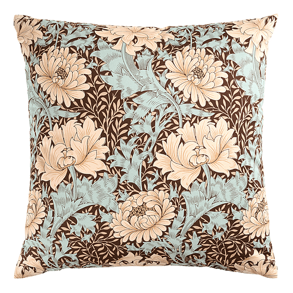 Morris & Co. Pillow - 20x20 - Chrysanthemum Chocolate