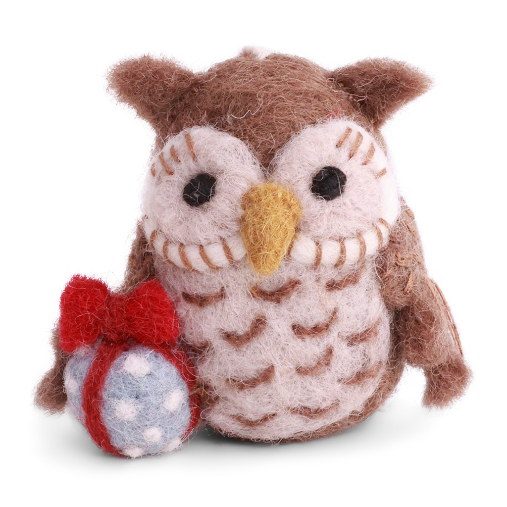 Felted Owl with Gift