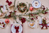 Felted Christmas Wreath w/Red Berries, leaves & Acorns w/Hanger