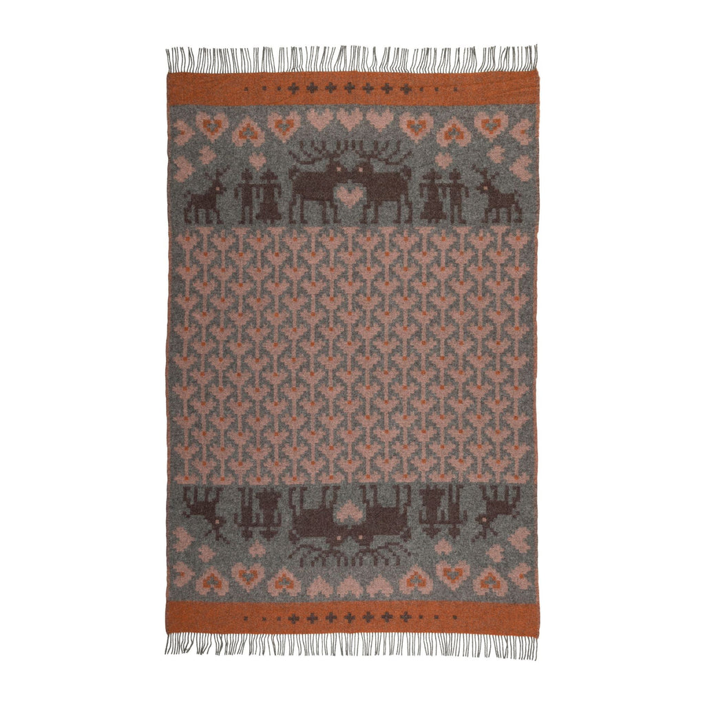 Fastfolk Pattern Wool Blanket By Ojbro Vantfabrik