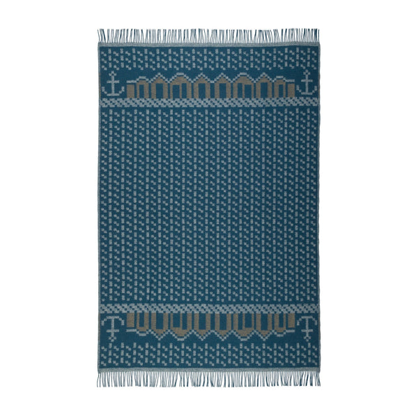 Skafto Pattern Wool Blanket By Ojbro Vantfabrik