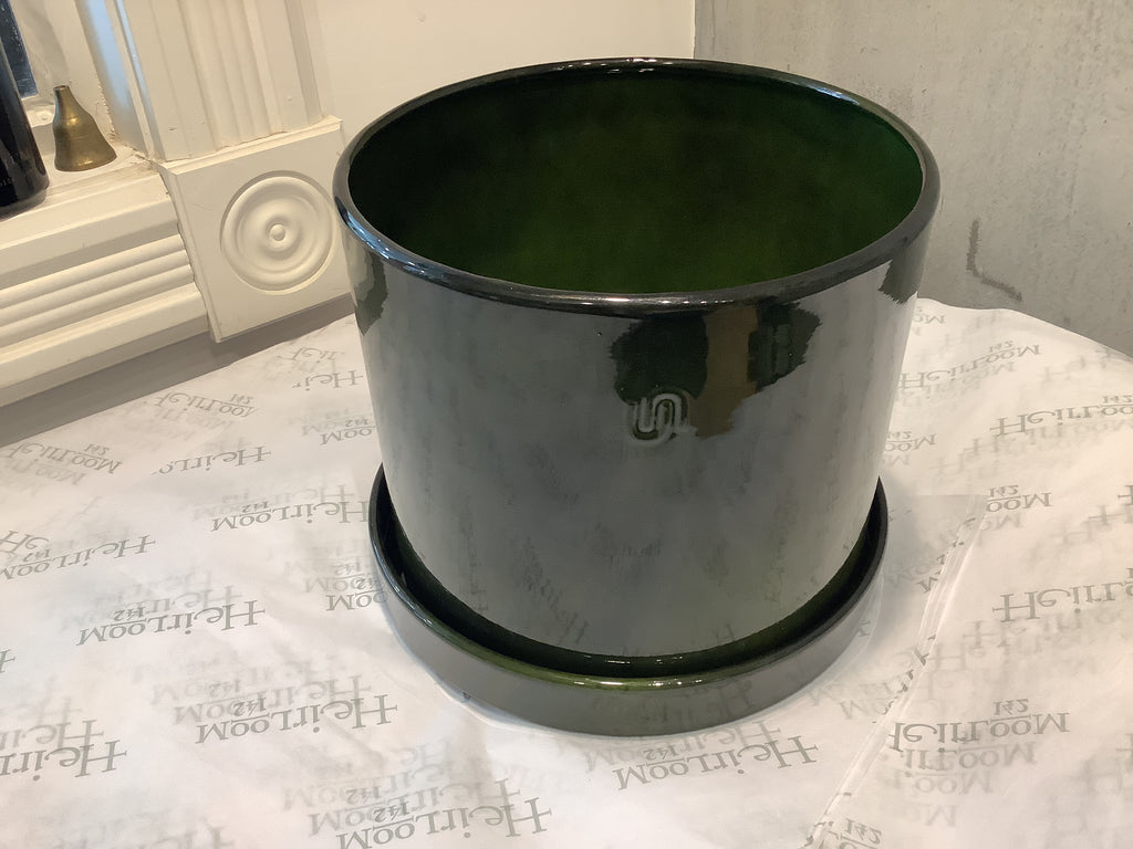 Pot & Saucer - Green - Upcycle