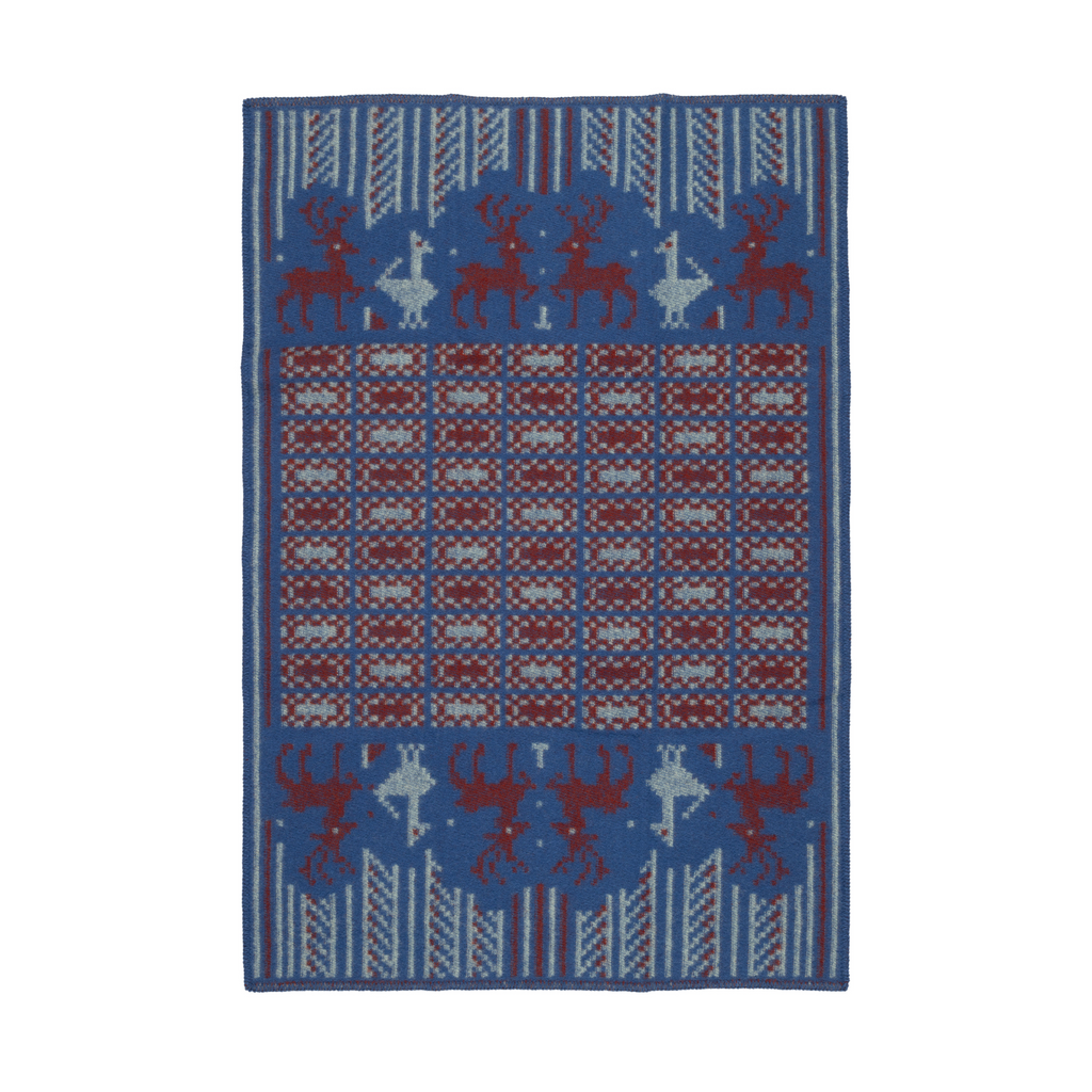 Scania Pattern Wool Blanket By Ojbro Vantfabrik