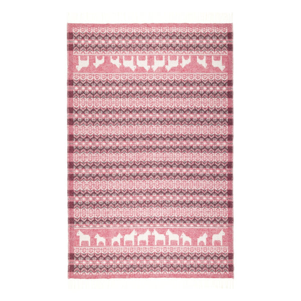 Dalarna Pattern Wool Blanket By Ojbro Vantfabrik