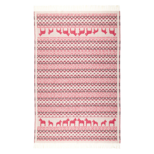 Dalarna Pattern Wool Blanket By Ojbro Vantfabrik