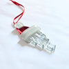 Santa's Hat Glass Ornament