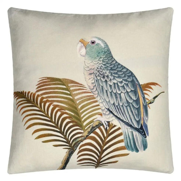 John Derian Pillow - 20x20 - Parrot and Palm Parchment