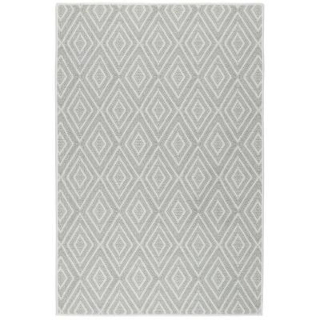 Diamond Platinum/White Washable Rug