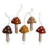 Felt Mushrooms - Green set of 5