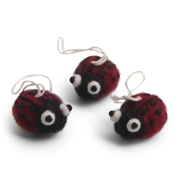 Felted Ladybugs Set of 3