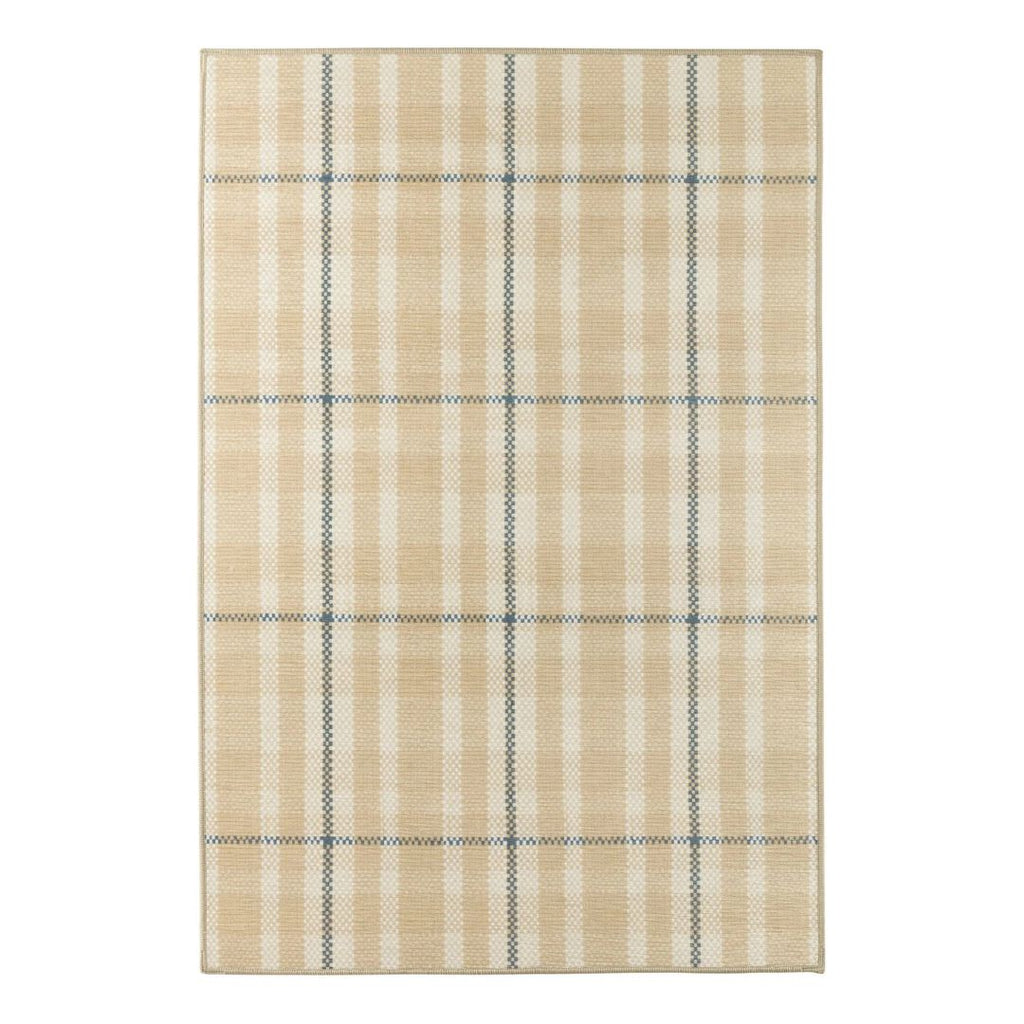 Hallie Plaid Khaki Washable Rug