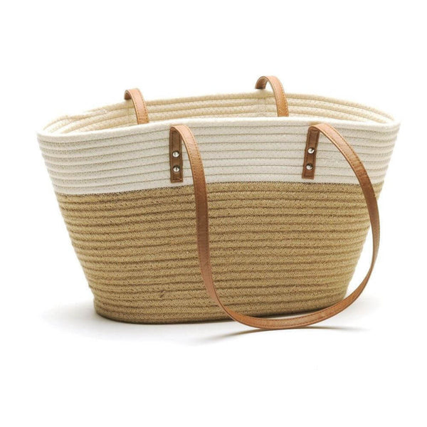 Market Bag - Jute & White