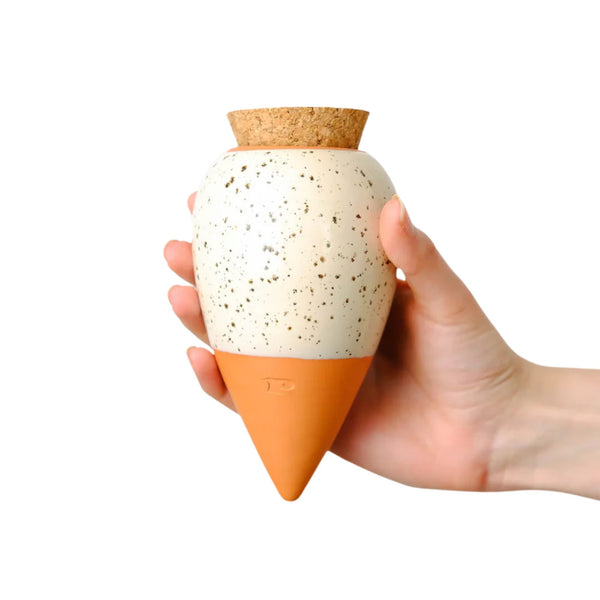 Planter Olla - Speckled White