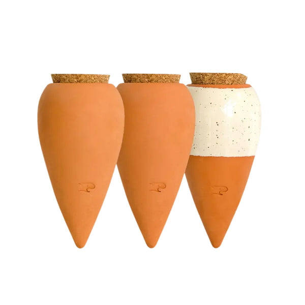 Trio Planter Olla - Terracotta & White Speckled
