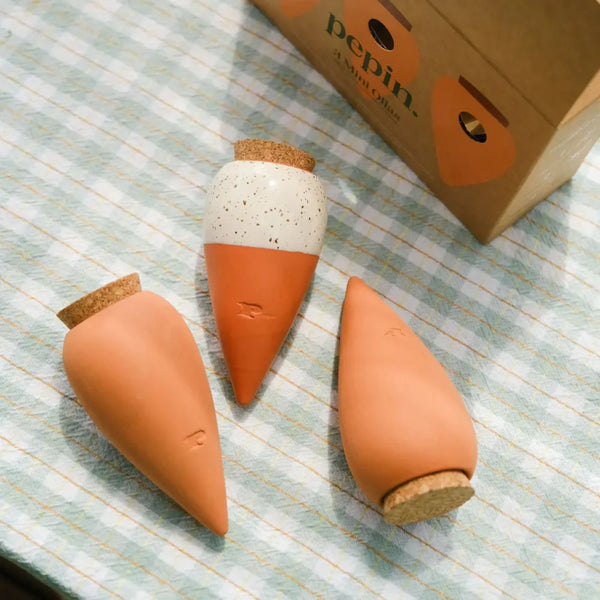 Trio Planter Olla - Terracotta & White Speckled