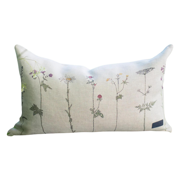 SommarBlomster – LinKalk Linen Cushion - 16"x26"