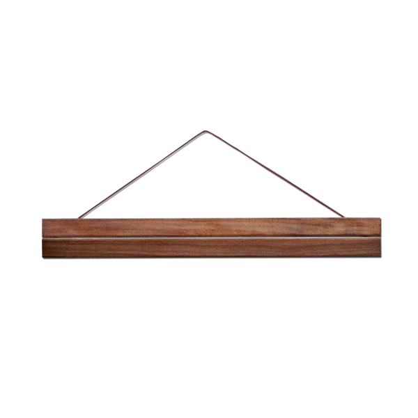 Poster Hanger with Leather String- Walnut 35cm