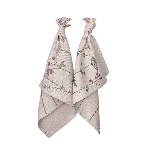 SommarBlomster LinKalk Linen Napkins - Set of 2
