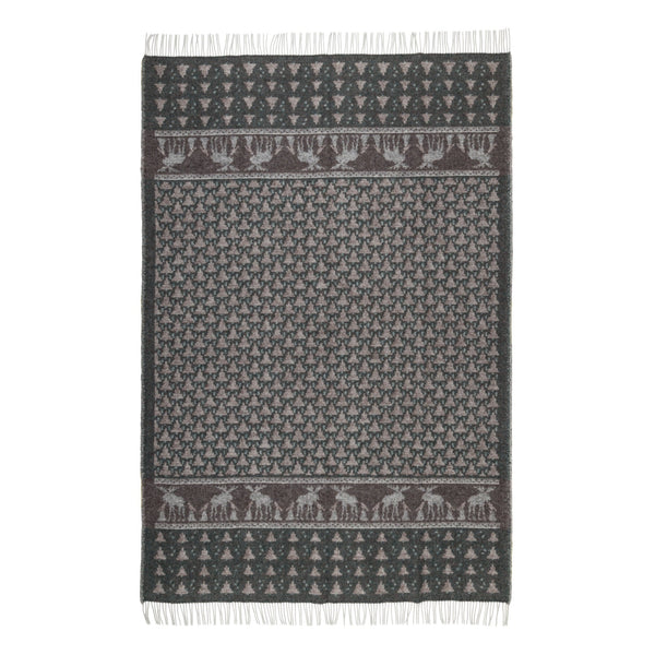Skogen Pattern Wool Blanket By Ojbro Vantfabrik