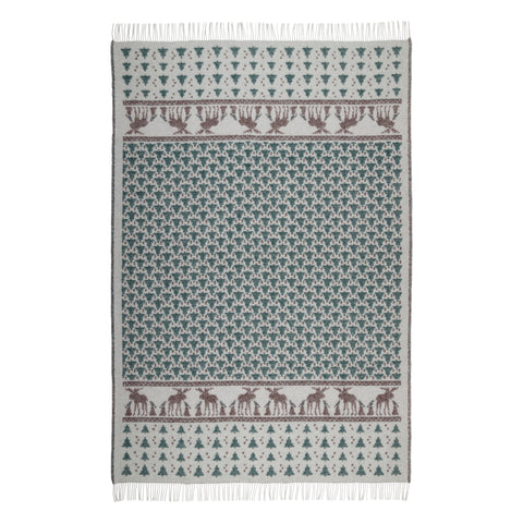 Skogen Pattern Wool Blanket By Ojbro Vantfabrik