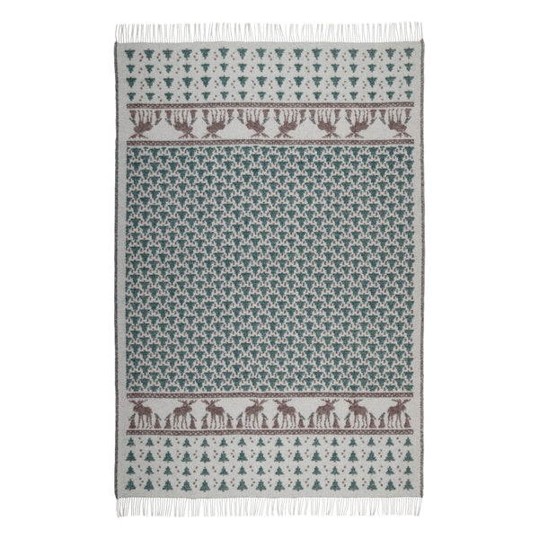 Skogen Pattern Wool Blanket By Ojbro Vantfabrik