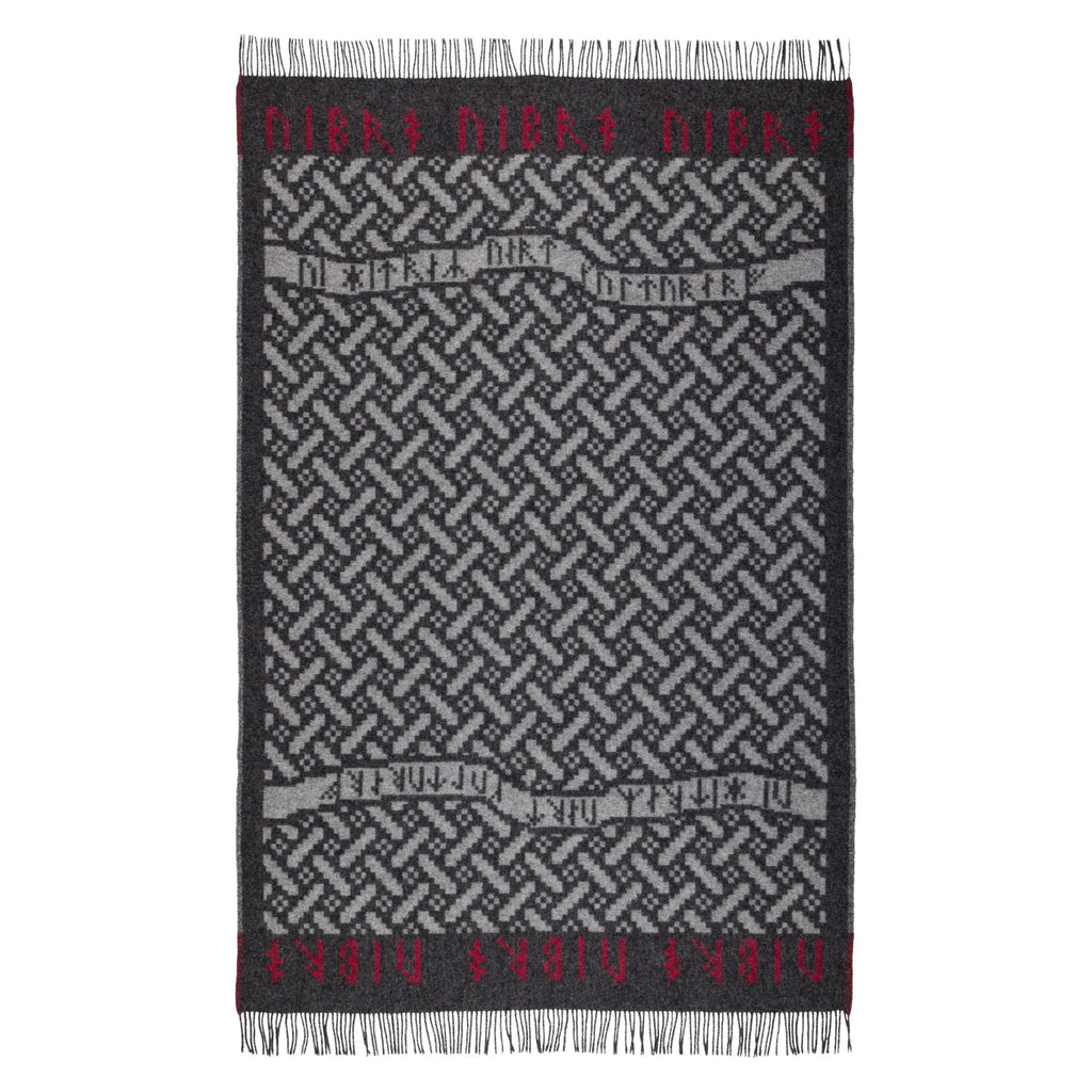 Futhark Pattern Wool Blanket By Ojbro Vantfabrik