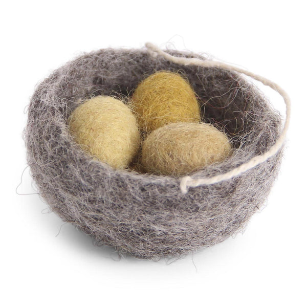 Felted Nest with Eggs