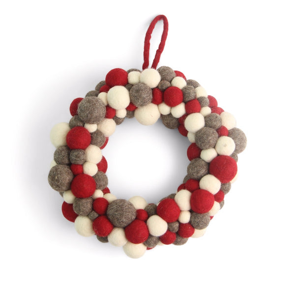 Felted Big Christmas Wreath