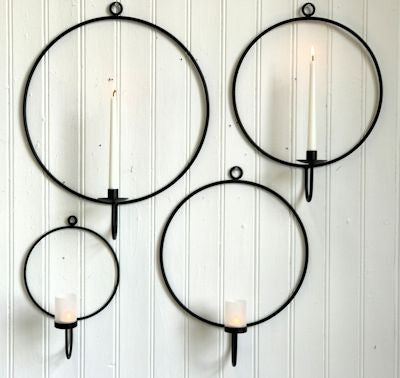 Iron Wall Candle Holder Ring – Heirloom 142 - Main Image