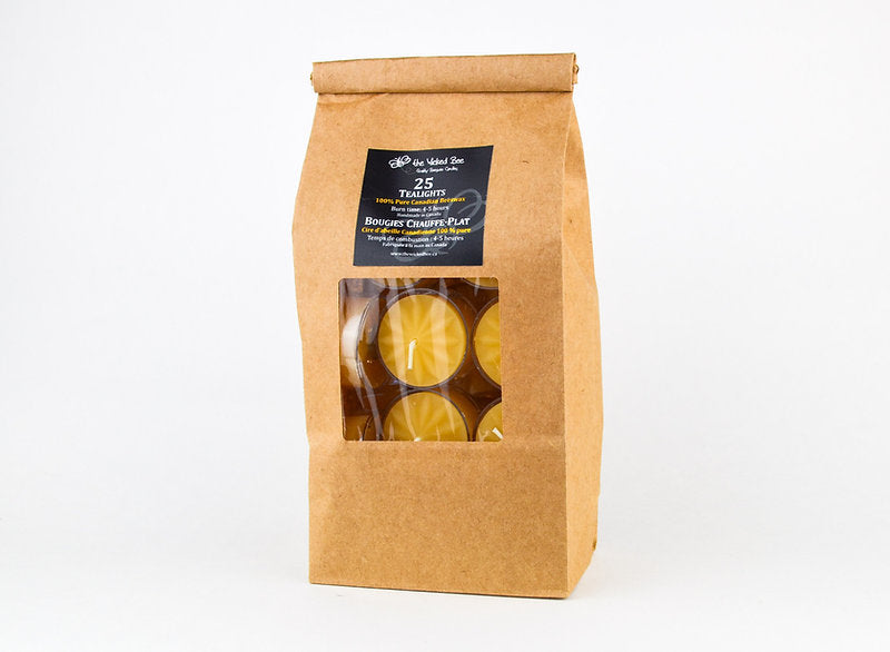 Tealights 25 pack 100% Pure Beeswax