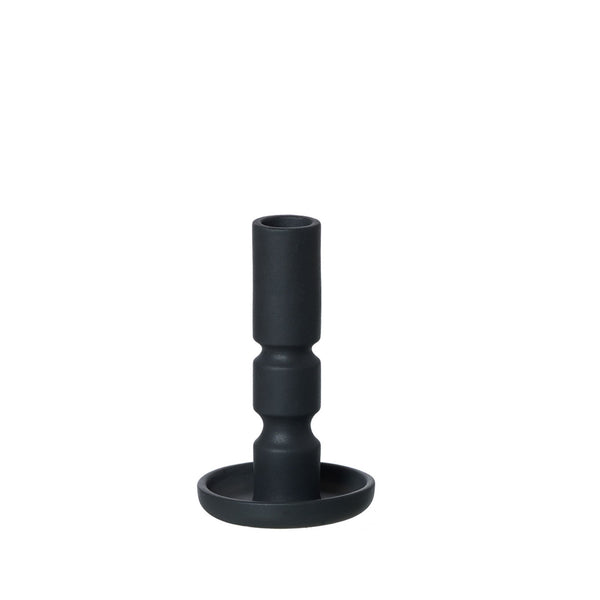 Ania Ceramic Taper Candle Holder Black