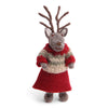 Small Felted Deer with Clothes
