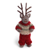 Small Felted Deer with Clothes