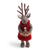 Small Felted Deer with Clothes