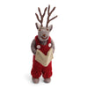 Small Felted Deer with Clothes