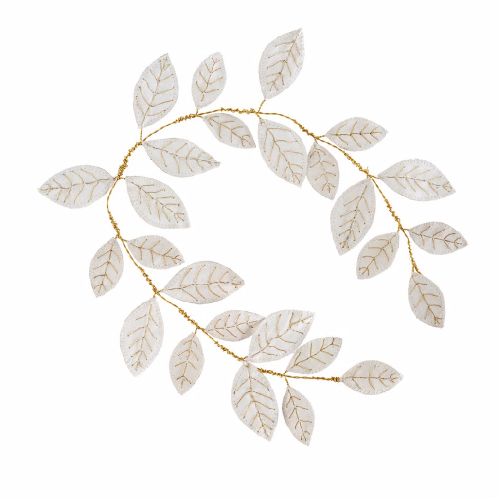 White Magnolia Canvas Garland #2