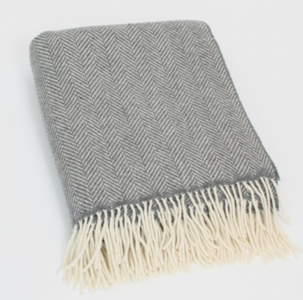 John Hanly & Co Merino Wool and Cashmere Throw Extra Long
