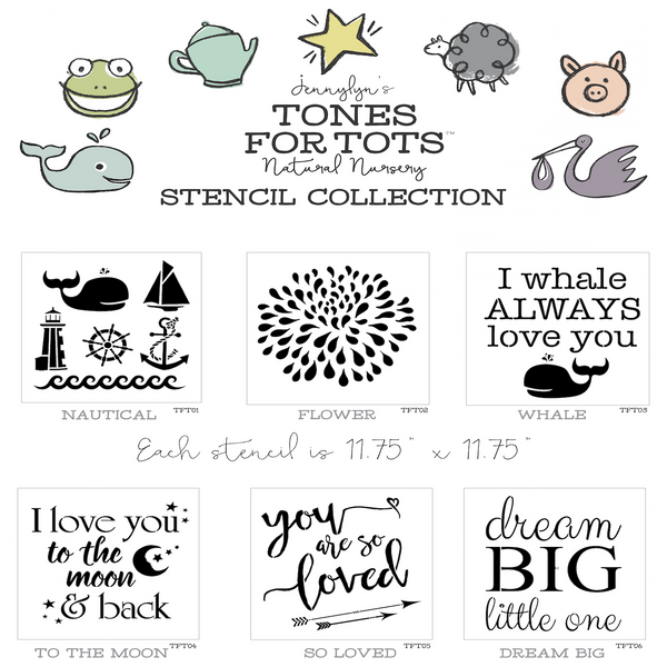 Tones for Tots Paint Stencils for Kids Walls and Furniture