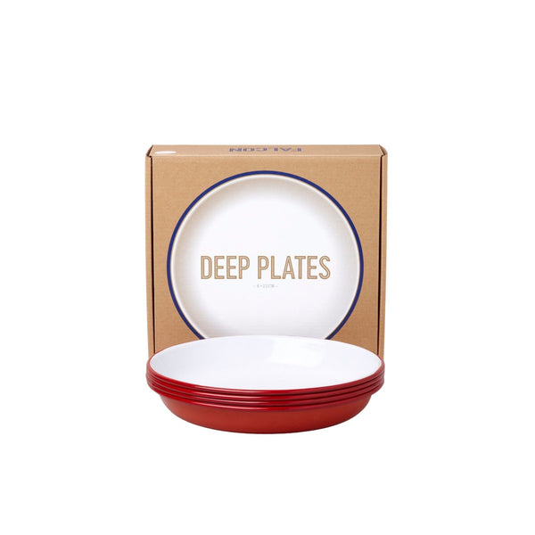 Enamel Deep Plate (box of 4)