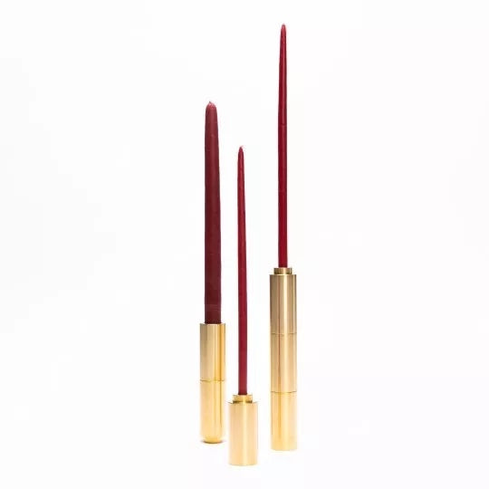 Folies 1919 - Art Deco Brass Candleholder